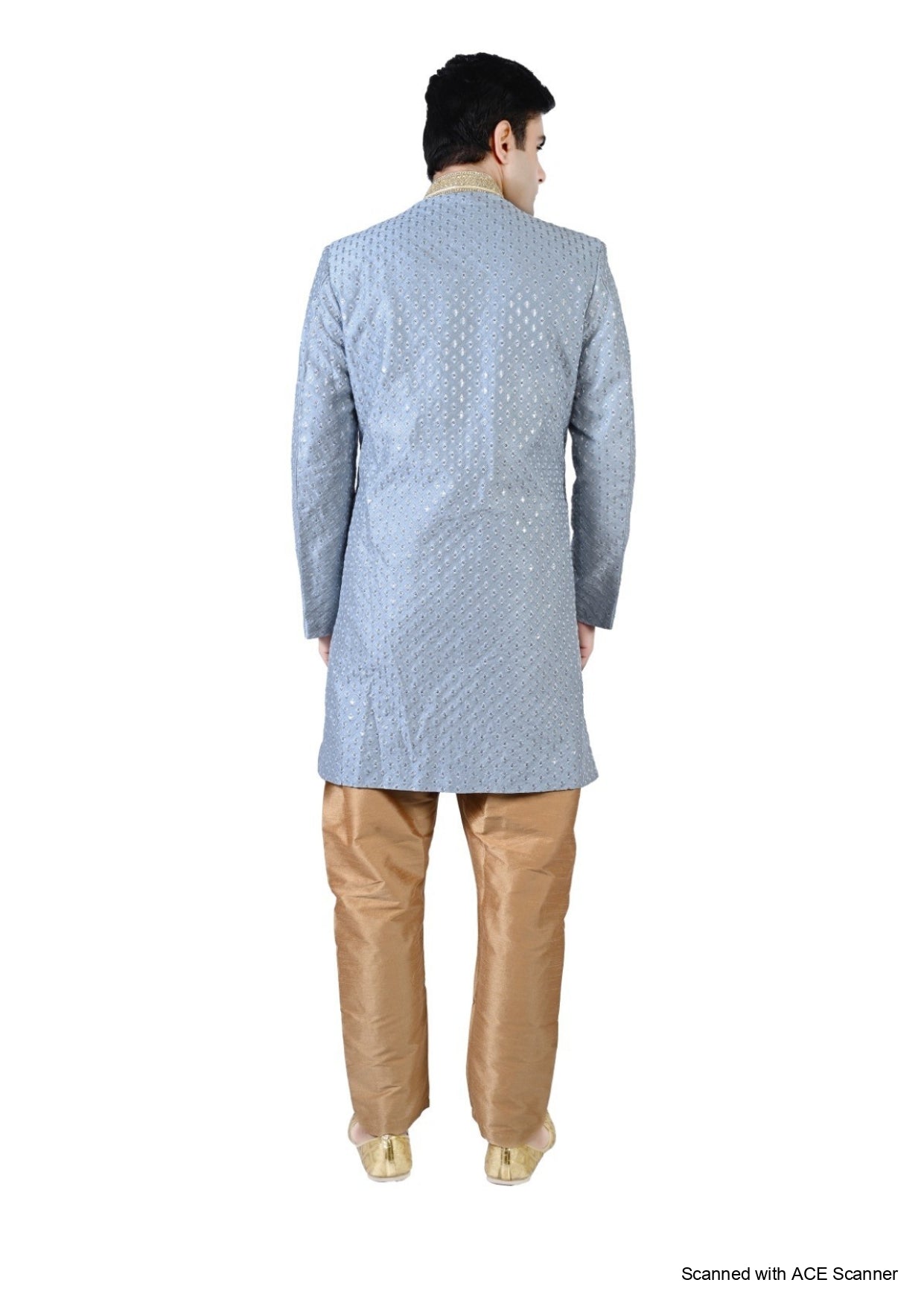 Men's Chikankari Embroidery With Sequence Indo Western Suit