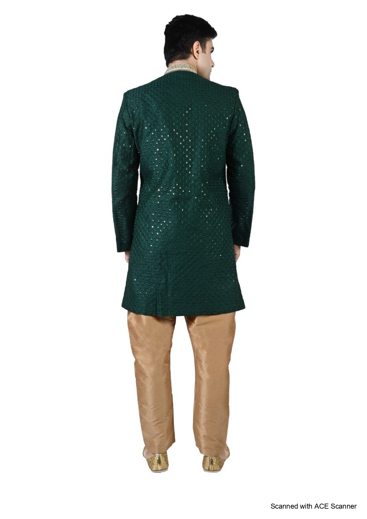 Men's Chikankari Embroidery With Sequence Indo Western Suit