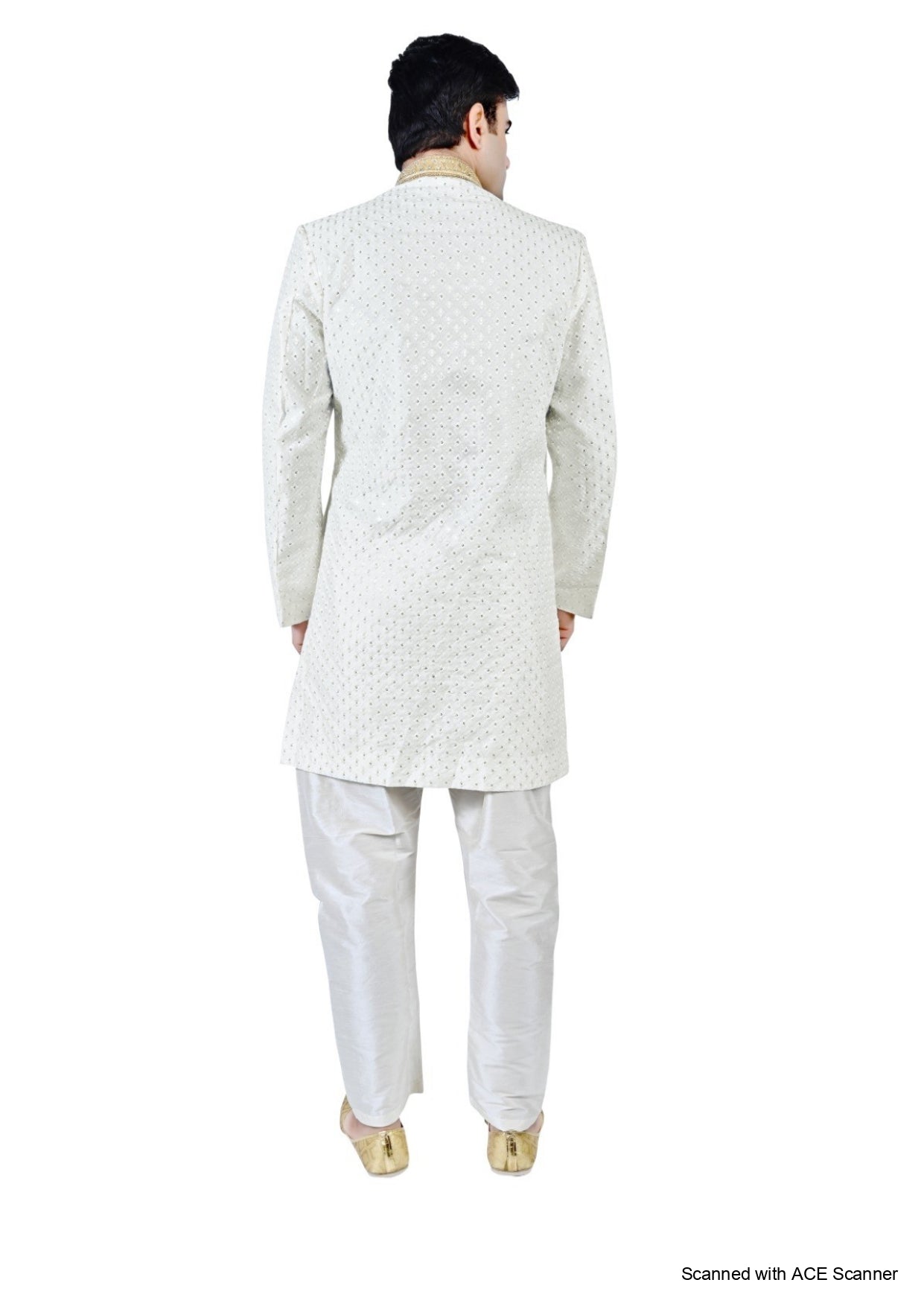 Men's Chikankari Embroidery With Sequence Indo Western Suit