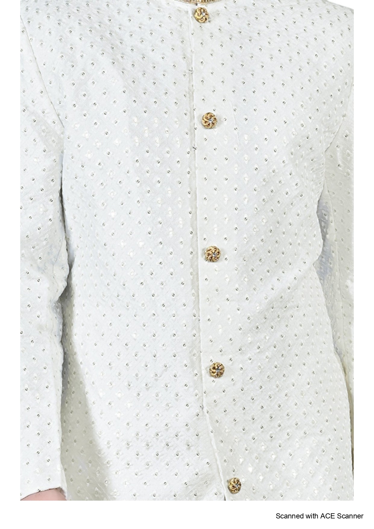Men's Chikankari Embroidery With Sequence Indo Western Suit