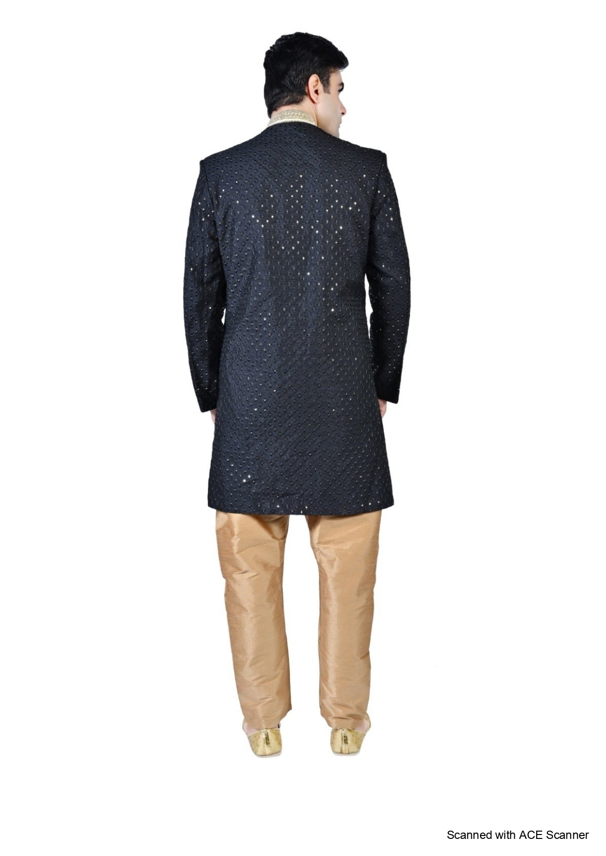 Men's Chikankari Embroidery With Sequence Indo Western Suit