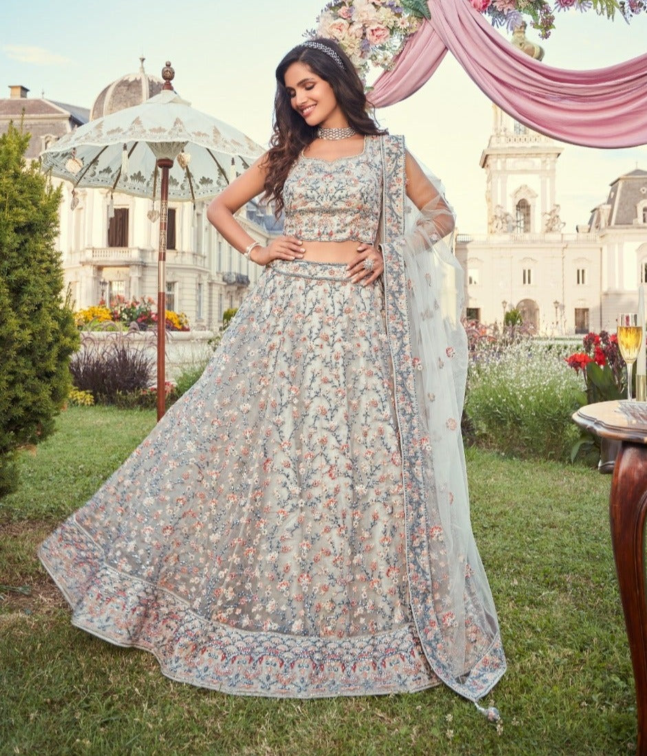 Resham Embroidered Readymade Lehenga Choli