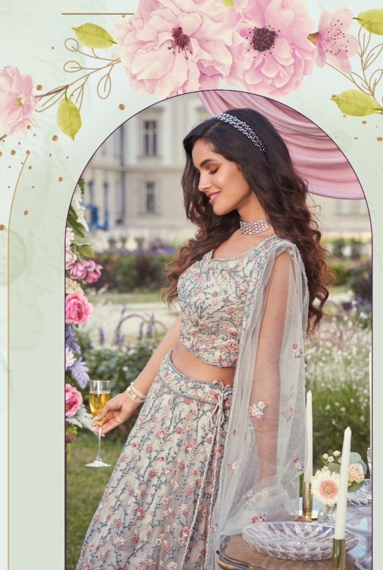 Resham Embroidered Readymade Lehenga Choli