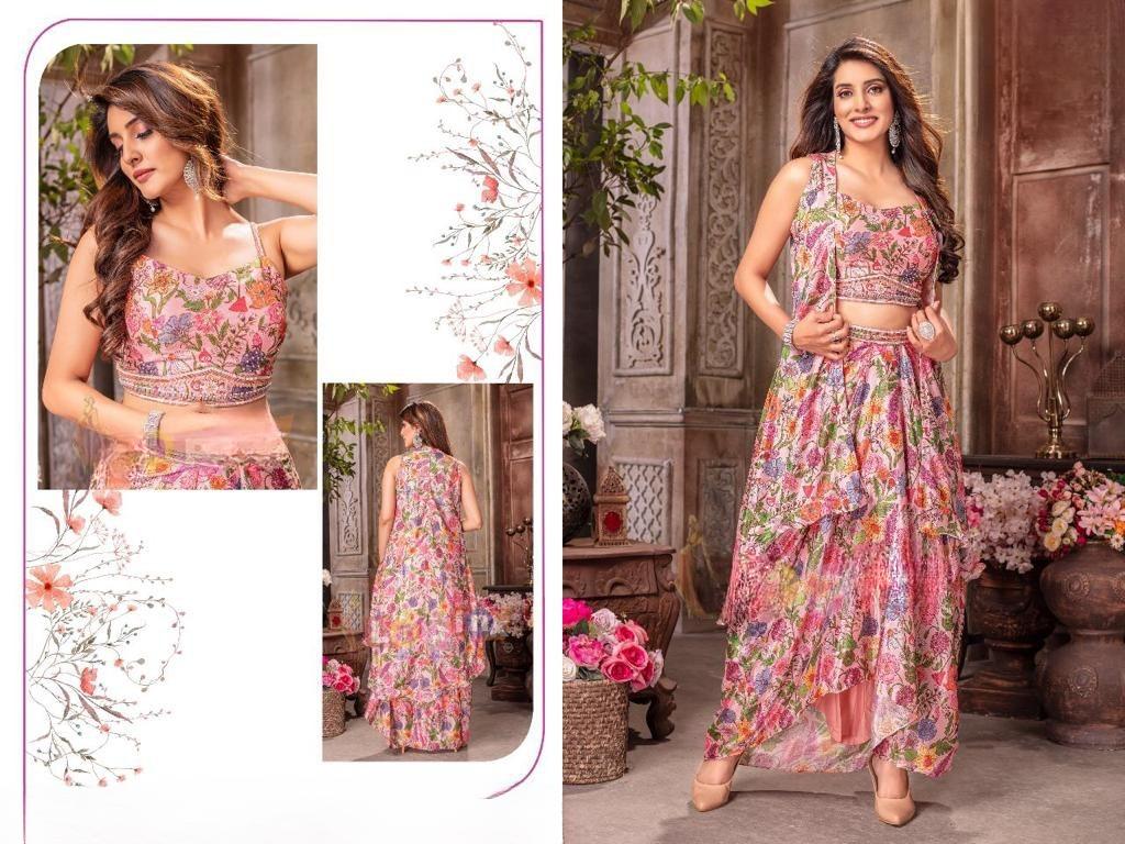 Floral Readymade Lehenga Choli With Jacket