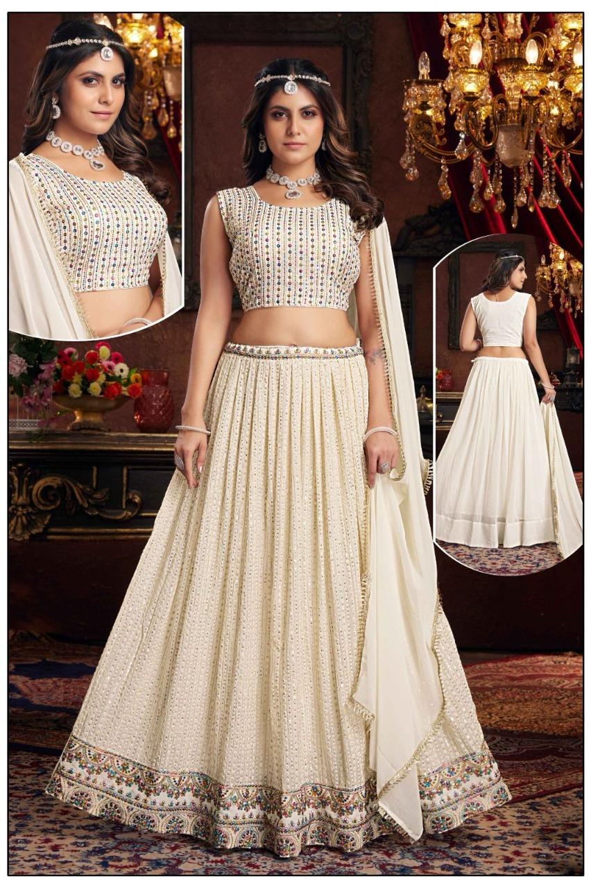 Off White Readymade Lehenga Choli
