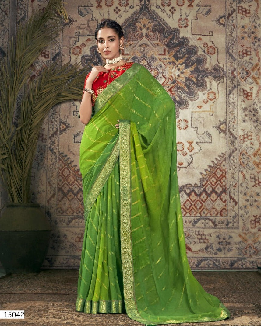 Pinky Party Wear Printed Saree