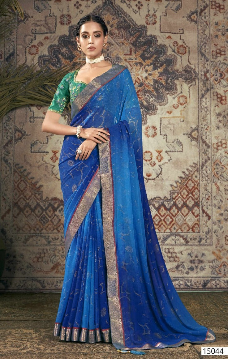 Pinky Party Wear Printed Saree