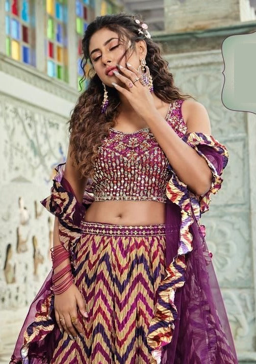 Digital Print Readymade Lehenga Choli