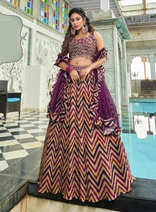Digital Print Readymade Lehenga Choli