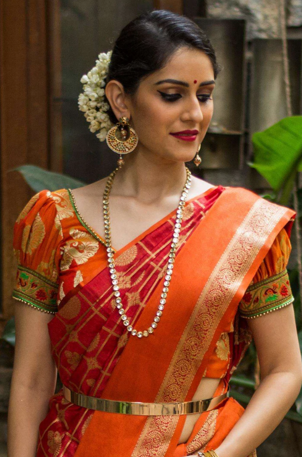 Gold waist top belt for saree